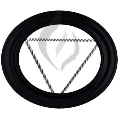 PLAFON  ESTUFA VITRIFICADO NEGRO Ø 200MM PM200