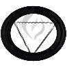 PLAFON  ESTUFA VITRIFICADO NEGRO Ø 200MM PM200