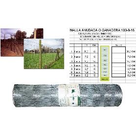 MALLA GANADERA AGROTOR RIVIERE MOREDA 100-  8-15 RO  50MTX1,00MT