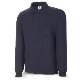 MARCA FINSTOCK POLO ALGODON M-LARGA AZUL MARINO M 1288POLAMLM