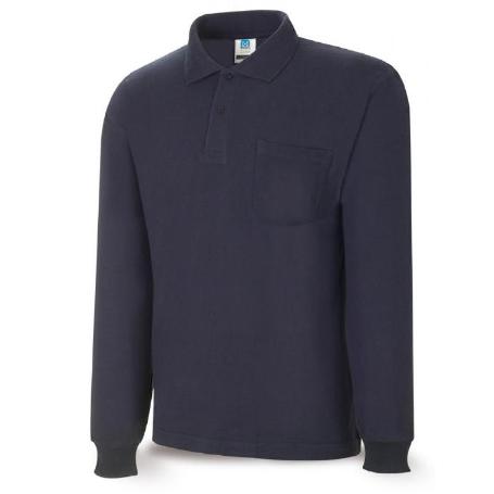 MARCA FINSTOCK POLO ALGODON M-LARGA AZUL MARINO M 1288POLAMLM
