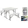 MESA+2 BANCO PLEGABLE CAMPING 112X67XH72 BANCO90X21XH 41 HP113PZ