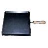 PLANCHA ASAR ACERO 4 MM CON 1 MANGO DE MADERA 25 X 20