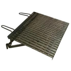 PARRILLA FINSTOCK GIRATORIA HIERRO PERFORA Y VERTEGRASAS 50 X 40
