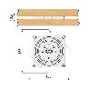 PLATAFORMA TV GIRATORIA MINI 155X155 1022  CARGA MAXIMA 150KG.