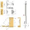 COMPACT PISTÓN DESCENDENTE PARA PUERTA DE MADERA. CON SOPORTES. LARGO 244 M
