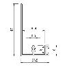 PERFIL VERTICAL DUCADO 2,75 PLATA MATE SP19 (CAJA 2)