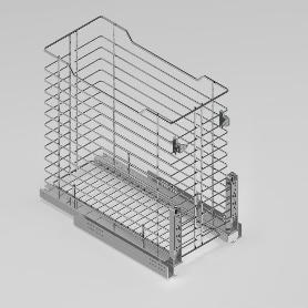 TOLVA ROPA CLASSIC M600 CROMO  CON GUIA OCULTA CA, EXTRACCIÓN TOTAL 30KG. SP16-19.