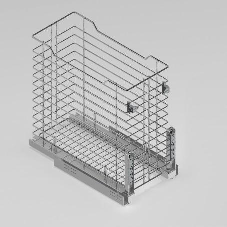 TOLVA ROPA CLASSIC M600 CROMO  CON GUIA OCULTA CA, EXTRACCIÓN TOTAL 30KG. SP16-19.