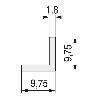PERFIL ALUMINIO ETON PARA CANTOS 3M NATURAL  FORMA ANGULAR 9,75X9,75. VENTA POR BARRAS. (CAJA 10)