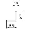 PERFIL ALUMINIO ETON PARA CANTOS 3M NATURAL  FORMA ANGULAR 9,75X9,75. VENTA POR BARRAS. (CAJA 10)