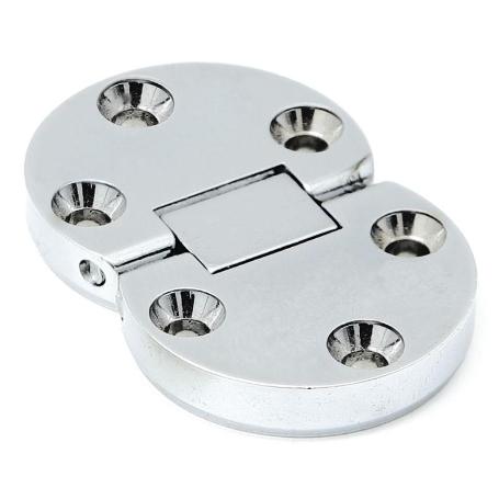 BISAGRA PARA PUERTAS ABATIBLES Y TAPAS DE MESA. ANGULO APERTURA 180º. MODELO ELBA ACABADO NÍQUEL