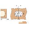 BISAGRA PARA PUERTAS ABATIBLES Y TAPAS DE MESA. ANGULO APERTURA 180º. MODELO ELBA ACABADO LATONADO