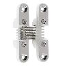 BISAGRA INVISIBLE PARA PUERTA 499 64,5X12,5 NIQUELADO-BLANCO.