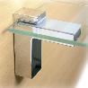 GACELA SOPORTE ESTANTE PARA CRISTAL Y MADERA. REGULABLE DE 0 A 40MM. ELEGIR ACABADO.