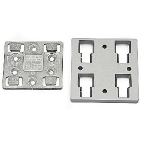 PLACA ENGANCHE CUÑA PARA PATAS ACABADO CROMO