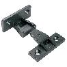 HERRAJES KEKU EN-A PARA UNIÓN PANELES PLASTICO NEGRO. PARA ENCASTRAR.