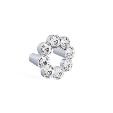 POMO ZAMAK/CRISTAL SINATRA Ø50 C32 CROMO 8 CRISTALES SWAROVSKI ORIGINAL (CAJA 25)