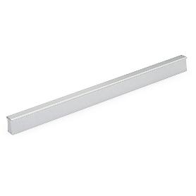 TIRADOR DE PLÁSTICO PARA MUEBLES. DISTANCIAS ENTRE AGUJEROS C96/128/160 MM. RAL9006. LARGO 200 MM