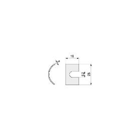 MEDIA LUNA METALICA T/30 U/8,2MM H15  PARA TALADRO MIN. DE 30MM