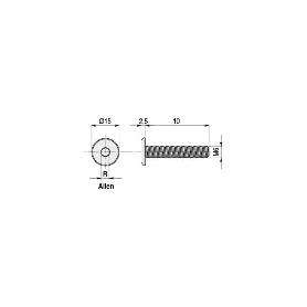 TORNILLO EMBELLECEDOR CEGAS CABEZA PLANA ALLEN M6/M8 NÍQUEL. ELEGIR LARGO. LARGO 80MM DIÁMETRO 8MM