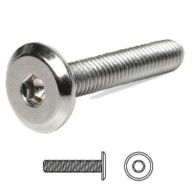 TORNILLO EMBELLECEDOR CEGAS CABEZA PLANA ALLEN M6/M8 NÍQUEL. ELEGIR LARGO. LARGO 100MM DIÁMETRO 8MM