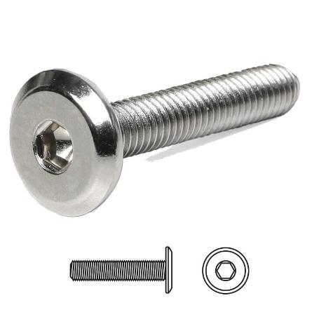 TORNILLO EMBELLECEDOR CEGAS CABEZA PLANA ALLEN M6/M8 NÍQUEL. ELEGIR LARGO. LARGO 100MM DIÁMETRO 8MM