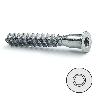 TORNILLO AUTORROSCANTE ROSCA MADERA, ALLEN ZINCADO 5-50 CABEZA PLANA CON PUNTA (CAJA 100)