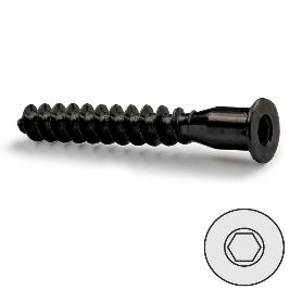 TORNILLO AUTORROSCANTE ROSCA MADERA, ALLEN PAVONADO 5-50 CABEZA PLANA CON PUNTA (CAJA 100)