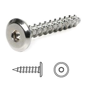 TORNILO EMBELLECEDOR CABEZA PLANA TEGAS 6,3 LARGO 80MM DIÁMETRO 6.3