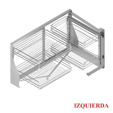 EXTRAIBLE RINCON CLASSIC M900 CROMO IZQUIERDA  CON BASTIDOR CIERRE AMORT., 4 CESTAS 35KG.