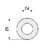 ARANDELA PLANA DIN 125 ACERO INOXIDABLE METRICA M-6 (CAJA 1000)