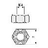 TUERCA HEXAGONAL AUTOBLOCANTE DIN 985 CINCADA METRICA M-7 (CAJA 1000)