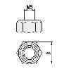 TUERCA HEXAGONAL AUTOBLOCANTE DIN 985 INOXIDABLE METRICA M-6 (CAJA 1000)
