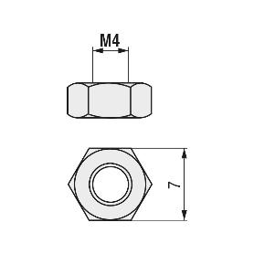 TUERCA HEXAGONAL DIN 934 INOXIDABLE A2 METRICA M-12