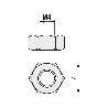 TUERCA HEXAGONAL DIN 934 INOXIDABLE A2 METRICA M-16