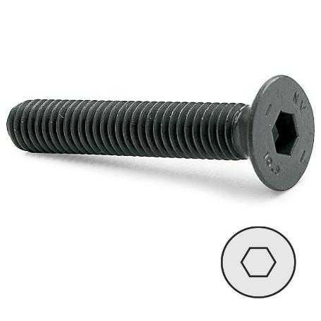TORNILLO ROSCA METAL ALLEN DIN 7991 NEGRO METRICA M-5 LARGO 12MM