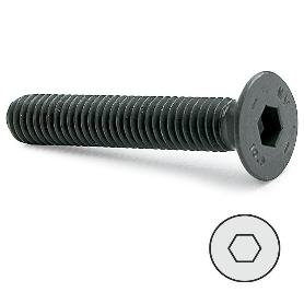 TORNILLO ROSCA METAL ALLEN DIN 7991 NEGRO METRICA M-5 LARGO 20MM (CAJA 1000)