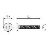 TORNILLO ROSCA METAL ALLEN DIN 7991 NEGRO METRICA M-5 LARGO 30MM