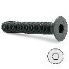 TORNILLO ROSCA METAL ALLEN DIN 7991 NEGRO METRICA M-4 LARGO 25MM (CAJA 1000)