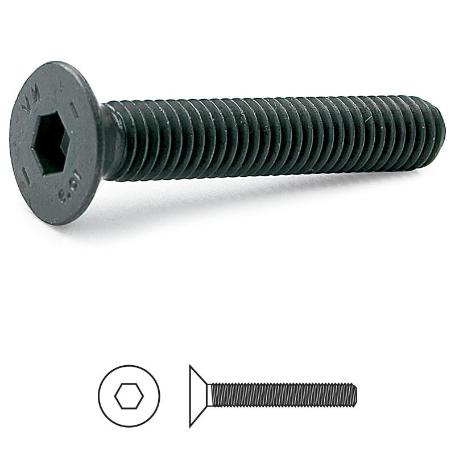 TORNILLO ROSCA METAL ALLEN DIN 7991 NEGRO METRICA M-8 LARGO 100MM