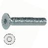 TORNILLO ROSCA METAL ALLEN DIN 7991 ZINC METRICA M-8 LARGO 20MM