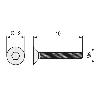 TORNILLO ROSCA METAL ALLEN DIN 7991 ZINC METRICA M-6 LARGO 55MM