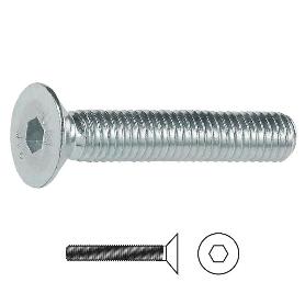 TORNILLO ROSCA METAL ALLEN DIN 7991 ZINC METRICA M-4 LARGO 16MM (CAJA 1000)