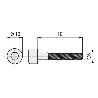 TORNILLO ROSCA METAL ALLEN  DIN 912 ZINC METRICA M-8 LARGO 10MM
