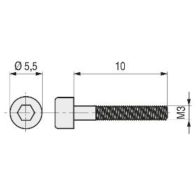 TORNILLO ROSCA METAL ALLEN DIN 912 NEGRO METRICA M-12 LARGO 90MM