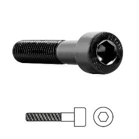 TORNILLO ROSCA METAL ALLEN DIN 912 NEGRO METRICA M-12 LARGO 140MM