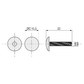 TORNILLO DIN 603 ROSCA TOTAL METRICA M-6 LARGO 25MM