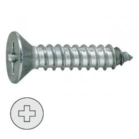 TORNILLO ROSCA CHAPA CABEZA PLANA DIN 79 LARG.R/CHAPA 25MM Ø ROSCA CHAPA 4.2MM (CAJA 1000)