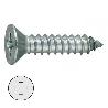 TORNILLO ROSCA CHAPA CABEZA PLANA DIN 79 LARG.R/CHAPA 25MM Ø ROSCA CHAPA 4.2MM (CAJA 1000)